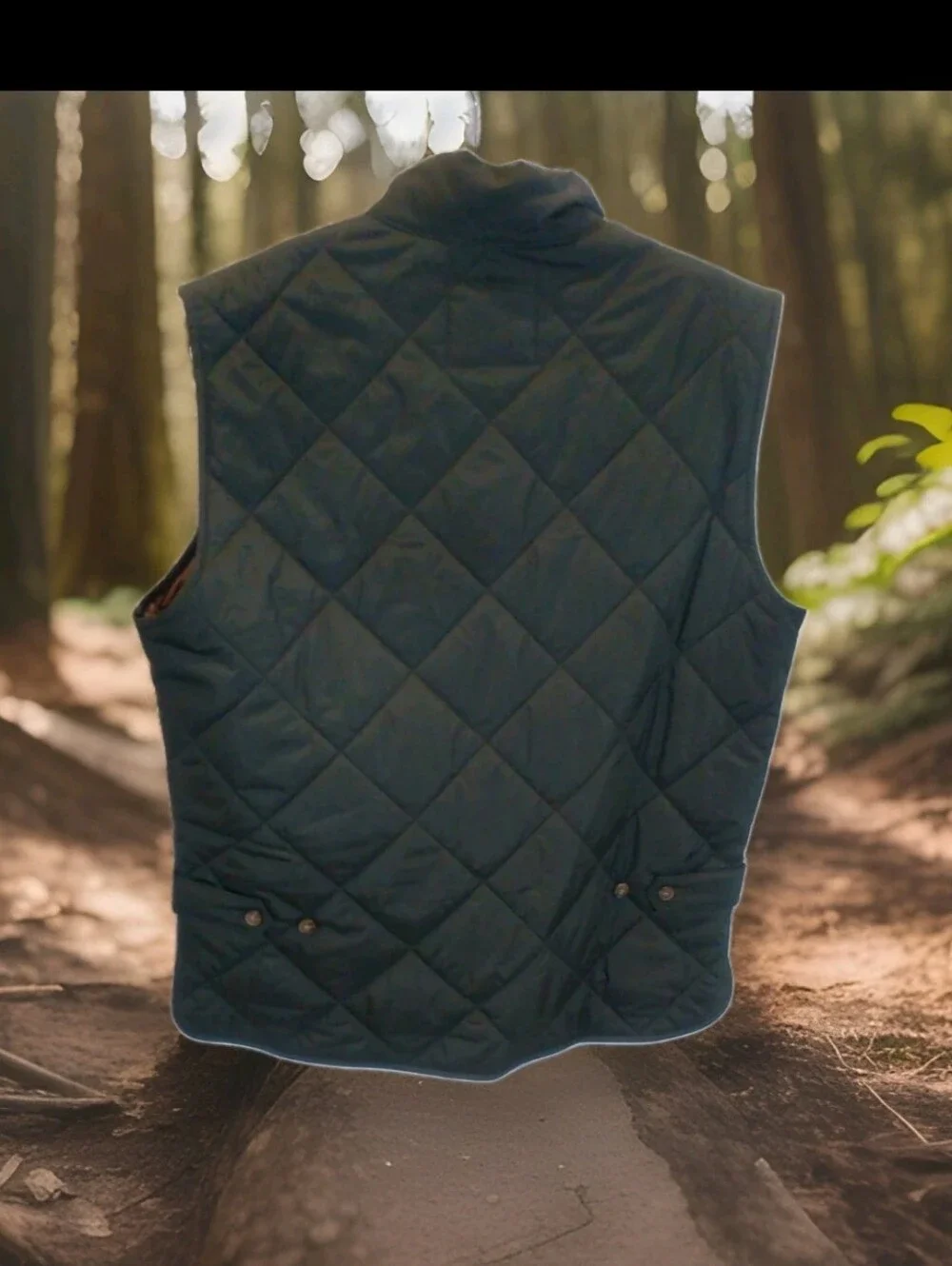 J.Crew Walker Quilted Vest Men M Olive Green B1930 Preppy